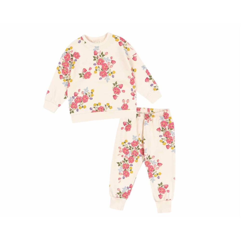 NEW KONGES SLØJD kid's loupy lou sweat set in fleuri